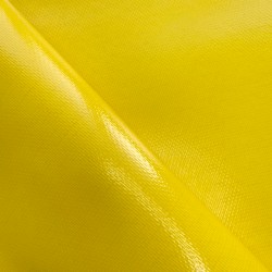 Ткань ПВХ 600 гр/м2 плотная, Жёлтый (Ширина 150см), на отрез  в Котельниках