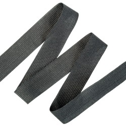 Окантовочная лента-бейка, цвет Чёрный 22мм (на отрез)  в Котельниках