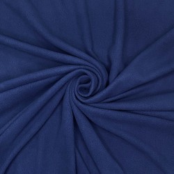 Ткань Флис Односторонний 130 гр/м2, цвет Темно-синий (на отрез)  в Котельниках