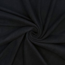 Ткань Флис Односторонний 130 гр/м2, цвет Черный (на отрез)  в Котельниках