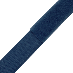 Контактная лента 25мм цвет Синий (велькро-липучка, на отрез)  в Котельниках