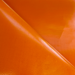 Тентовый материал ПВХ 450 гр/м2, Оранжевый (Ширина 160см), на отрез  в Котельниках, 450 г/м2, 699 руб