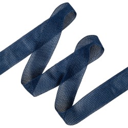 Окантовочная лента-бейка, цвет Синий 22мм (на отрез)  в Котельниках