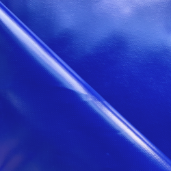 Тентовый материал ПВХ 450 гр/м2, Синий (Ширина 160см), на отрез  в Котельниках, 450 г/м2, 799 руб