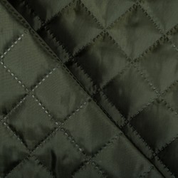 Стеганая подкладочная ткань с синтепоном (100гр/м2), цвет Хаки (на отрез)  в Котельниках